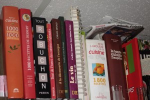 Concept Chef's cookbook shelf at Les Halles in Avignon