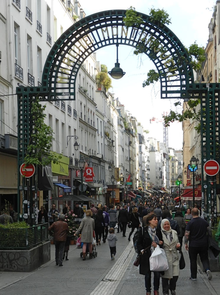 Paris market street Montorgueil