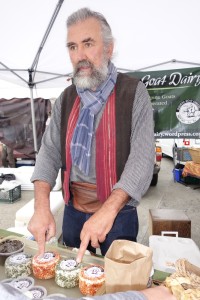 cheese vendor at Ferry Market