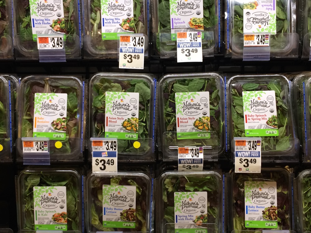 lettuces at supermarket