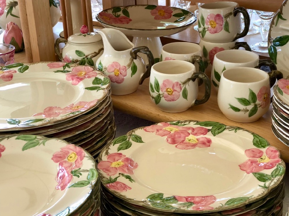 Desert rose plates Brimfield antiques show